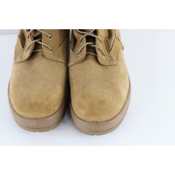US Military Issued Mens Size 10 R Vibram Suede Leather Army Combat Boots Brown main image 7